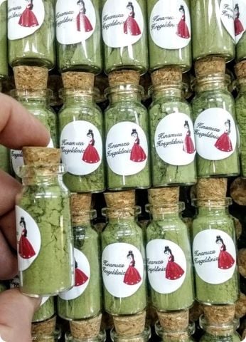 50 li Kına Dolu Mantar Tıpalı Şişe