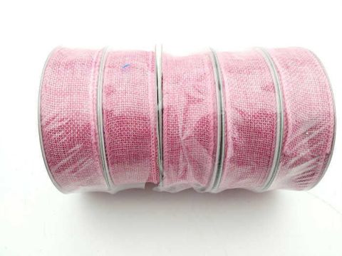 3 CM KURDELA JÜT KANAVİÇE PEMBE  10 MT