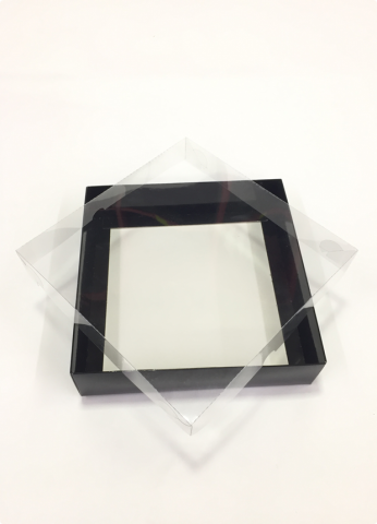 20x20x5 cm Altı Karton Asetat Kapaklı Kutu 20 li