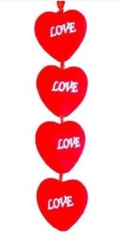 12 Lİ ORTA SÜS KALP FLOK KAPLAMA LOVE