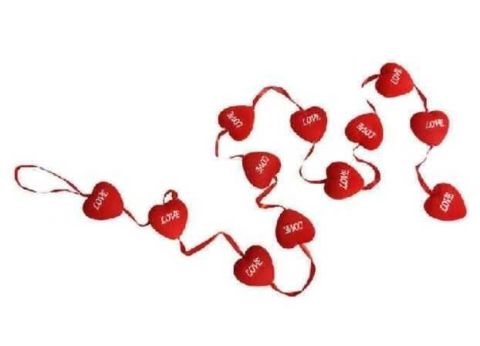 12 Lİ ORTA SÜS KALP FLOK KAPLAMA LOVE