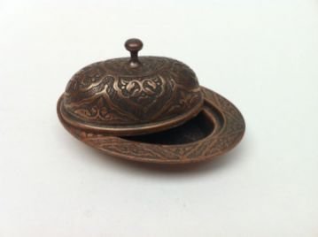 Bakır eskitme Lokumluk oval (6.5x9 cm)