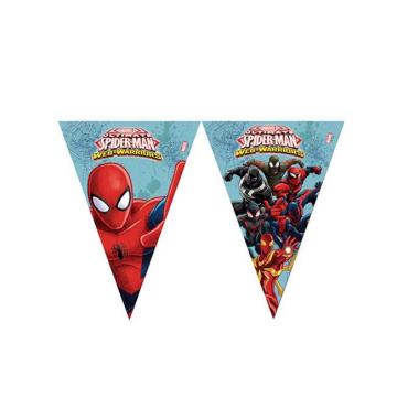 Spiderman Web Warriors Klasik Üçgen Bayrak / Flama