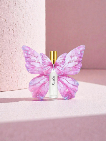 20 Li İsme özel çift pembe kelebek şişe hediyelik