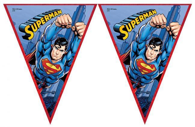 Süpermen Klasik Üçgen Bayrak / Flama