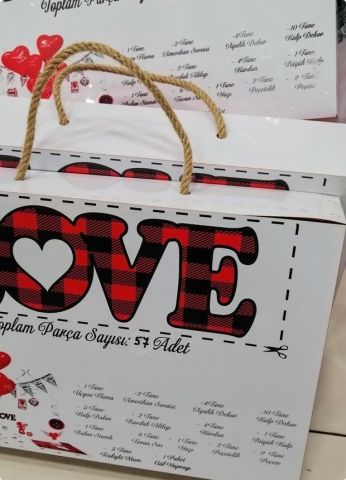 Sevgililer Günü Masa Dekor Seti (57 parça)