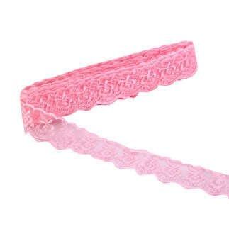 KURDELA DANTELİ 4CM PEMBE