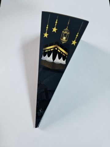 25 Li Karton Kabe Desenli Ramazan Mevlüt Şekeri Boş Karton Külah