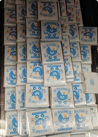 1 Kg Pusetli Kare Madlen Bebek şekeri çikolatası