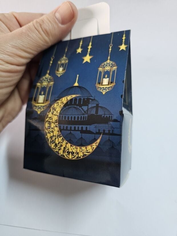20 li Kabe Desenli Ramazan Karton Mini Çanta