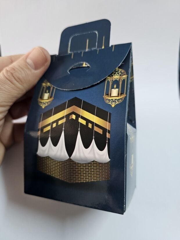 20 li Kabe Desenli Ramazan Karton Mini Çanta