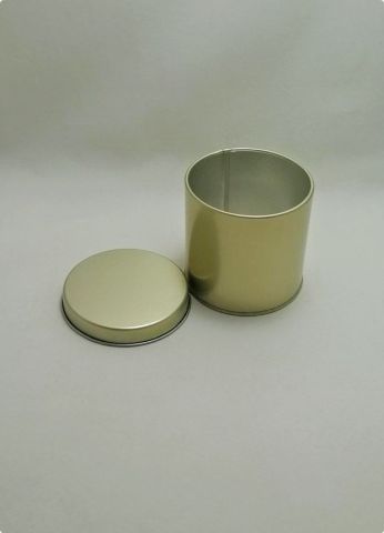 12 Li 8x6,5 Cm Gold Büyük Teneke Mum Kutusu