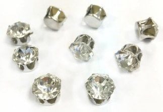 100 lü PIRLANTA MODELİ SÜSLEME TAŞI GÜMÜŞ 8MM