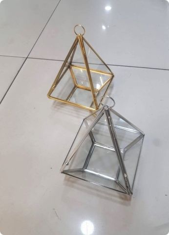 ORTA Boy Kapaklı Teraryum Pramid Fanus