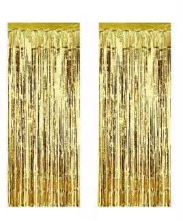 2 Lİ SET METALİZE FON SÜSÜ ASMALI 50X230 CM ALTIN