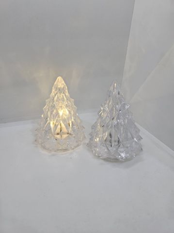 Pilli Işıklı Mini Kristal Çam Ağacı