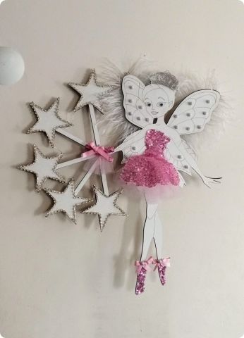 Işıklı peri kızı kapı süsü