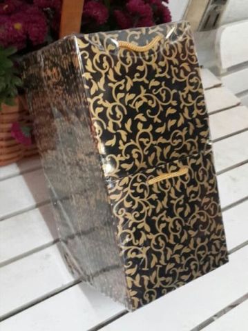 50 Li Karton Poşet Toptan 11x11 Cm ( Altın )