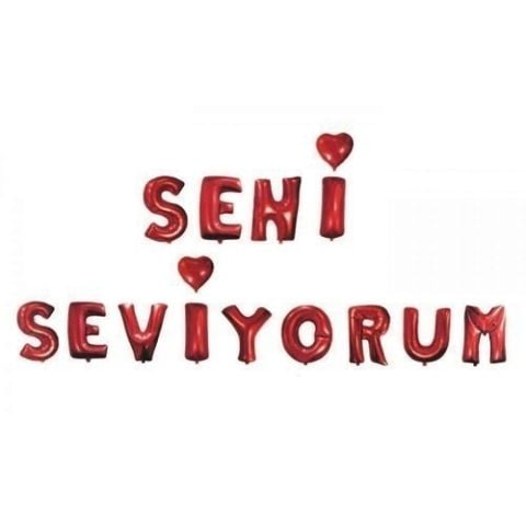 Seni seviyorum folyo balon