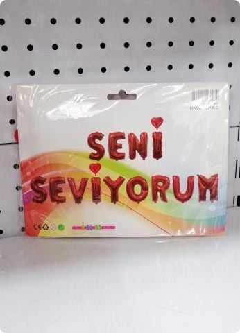 Seni seviyorum folyo balon