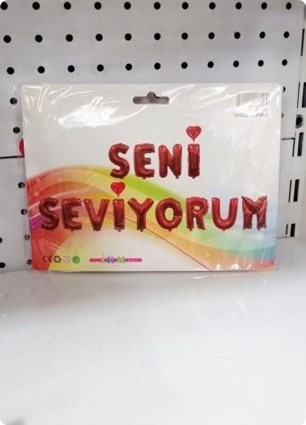 Seni seviyorum folyo balon