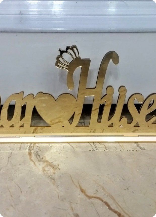 Nişan,Nikah Masa üstü Pleksi Ayna İsimlik