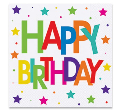 16 LI PEÇETE HAPPY BIRTHDAY SUPERSTAR 33x33cm