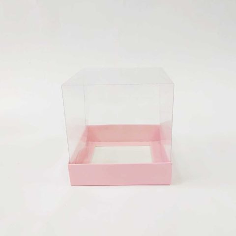 12x12x12 cm Altı Karton Üstü Asetat  Kutu