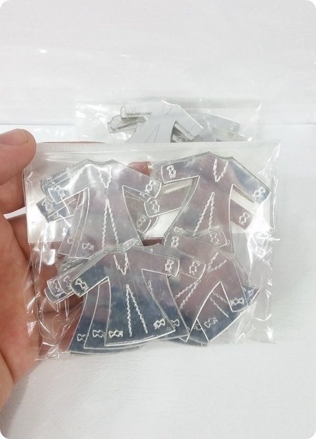 25 Ad (4 Cm) Diş Lazer Kesim Pleksi Ayna
