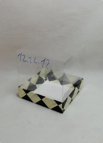 12x12x12 cm Altı Karton Üstü Asetat  Kutu