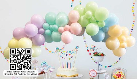 BALON DEKORANSYONU 3 LÜ SET MAKARON SET:70 KL:6