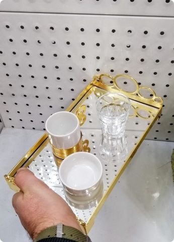 Yuvarlak işlemeli damat kahvesi