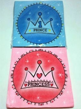 Prens & Prenses Taç Baskılı peçete