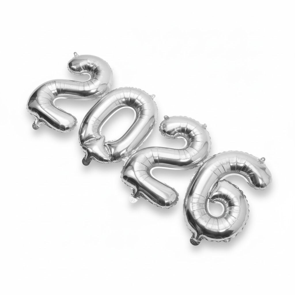 2026 Yılbaşı Süsleme Folyo Balon