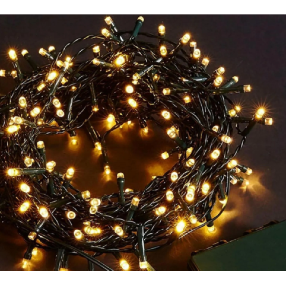 10m 100 Led Boncuk Lamba Gün Işığı Siyah Kablo MZ-18-4