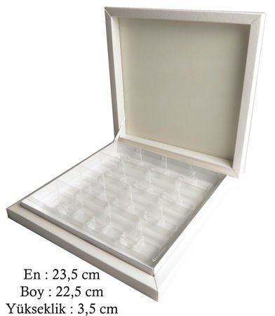Karton Kare Madlen Çikolata Hediye Kutusu (21x21 cm Orta Boy 48 lik)