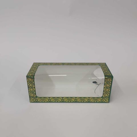 8X8X21 Cm Altın Yaldızlı Pencereli Seccade Hediyelik Kutu