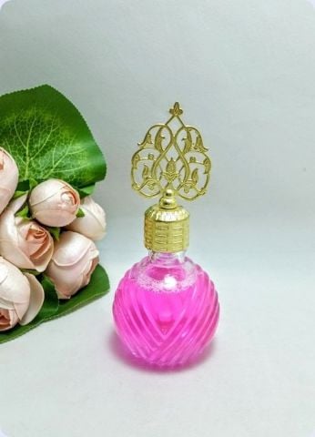 12 li Metal Güneş Tepelikli Diva Top Cam Kolonya Şişesi