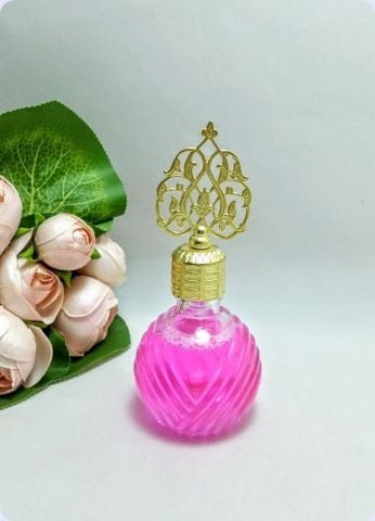 12 li Metal Güneş Tepelikli Diva Top Cam Kolonya Şişesi