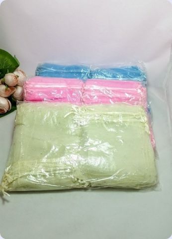 100 lü Büzgülü Yasin,Mevlüt Organze Tül Kese 15x25 cm