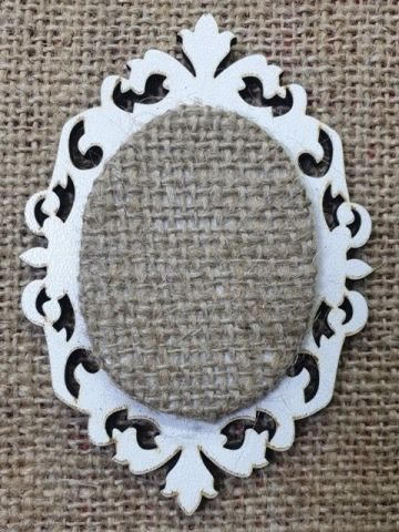 Ahşap çuval mıknatıslı süs (Kenarı desenli)
