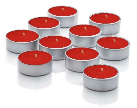 50 li Tea light Yuvarlak Renkli Mum