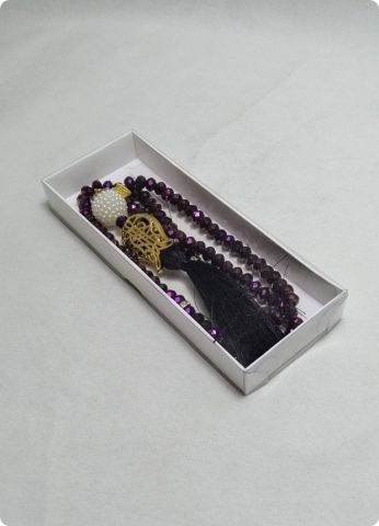 10 Lu (16x6x2 Cm) Dikdörtgen Karton Tesbih Makrome Kutuları