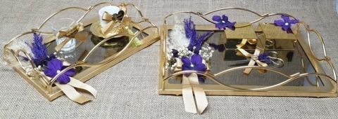 Süslü Dalgalı metal set (Damat Kahvesi / Tepsi)