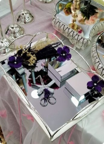 Süslü Dalgalı metal set (Damat Kahvesi / Tepsi)