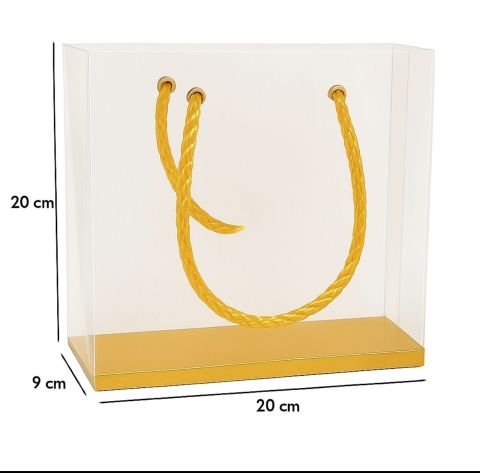 5 li 20×20×9 cm Zeminli asetat çanta