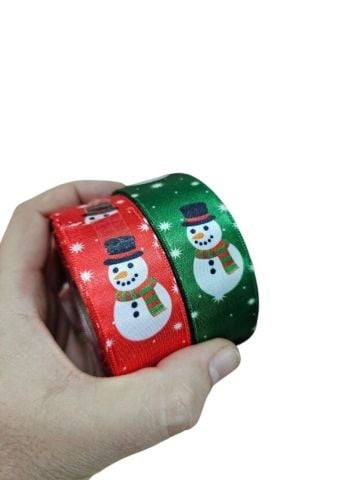 3 Cm (20 Mt.) Kardan Adam Yılbaşı SATEN Kurdele