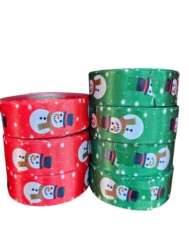 3 Cm (20 Mt.) Kardan Adam Yılbaşı SATEN Kurdele