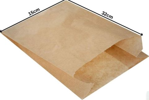 15x32 cm Kraft (Şamua) Dipsiz Kese Kağıdı