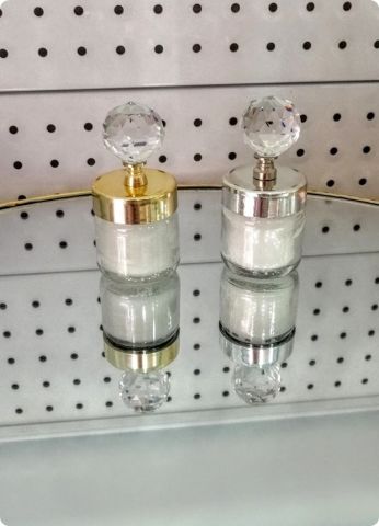 20 li Kristal Tepelikli Mumlu Cam Kavanoz